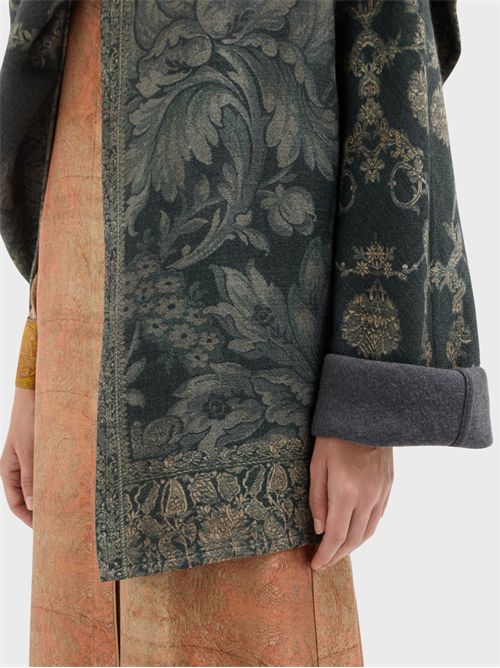 Mantella in pura lana con motivo floreale PIERRE-LOUIS MASCIA | MA10636519570